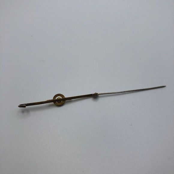 Vintage Bar Brooch Pin Gold Costume Midcentury - Picture 3 of 4